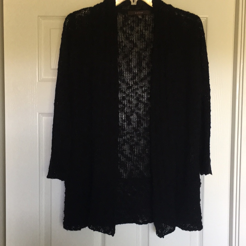 Fever Loose Textured Knit Cardigan Sweater